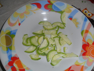 sliced small courgette