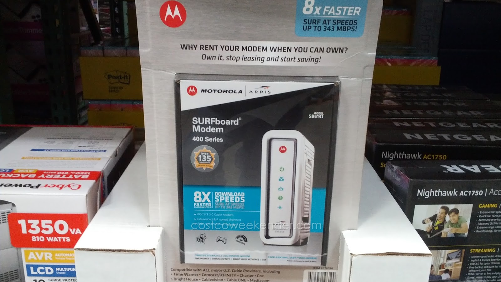 Motorola Surfboard SB6141 Cable Modem Costco Weekender