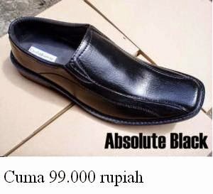 Sepatu Pantofel Hitam Absolute Black SPL 07