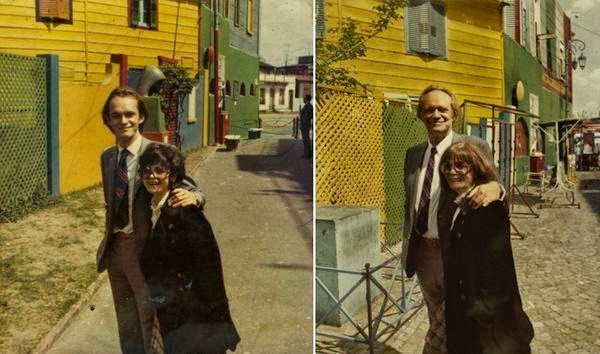تخيل لو أن صورنا تكبر مع الزمن - مشاهد غاية في الروعة Revive-old-photos-08-The+parents+of+the+Photographer+between+1970+and+2010+in+Buenos+Aires.
