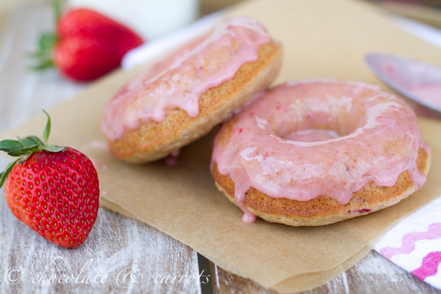 Whole-Grain Strawberry Doughnuts