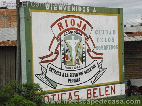 Bienvenida a la ciudad de Rioja (Perú), camino a Tioyacu Bienvenida a la ciudad de Rioja (Perú), camino a Tioyacu