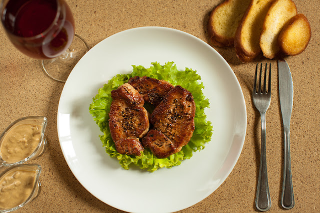 Жареная телятина с перцем