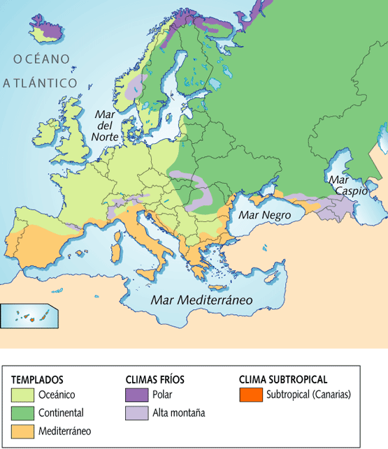 COMPENSATORIA 2º ESO GEOGRAFÍA E HISTORIA CLIMAS DE EUROPA