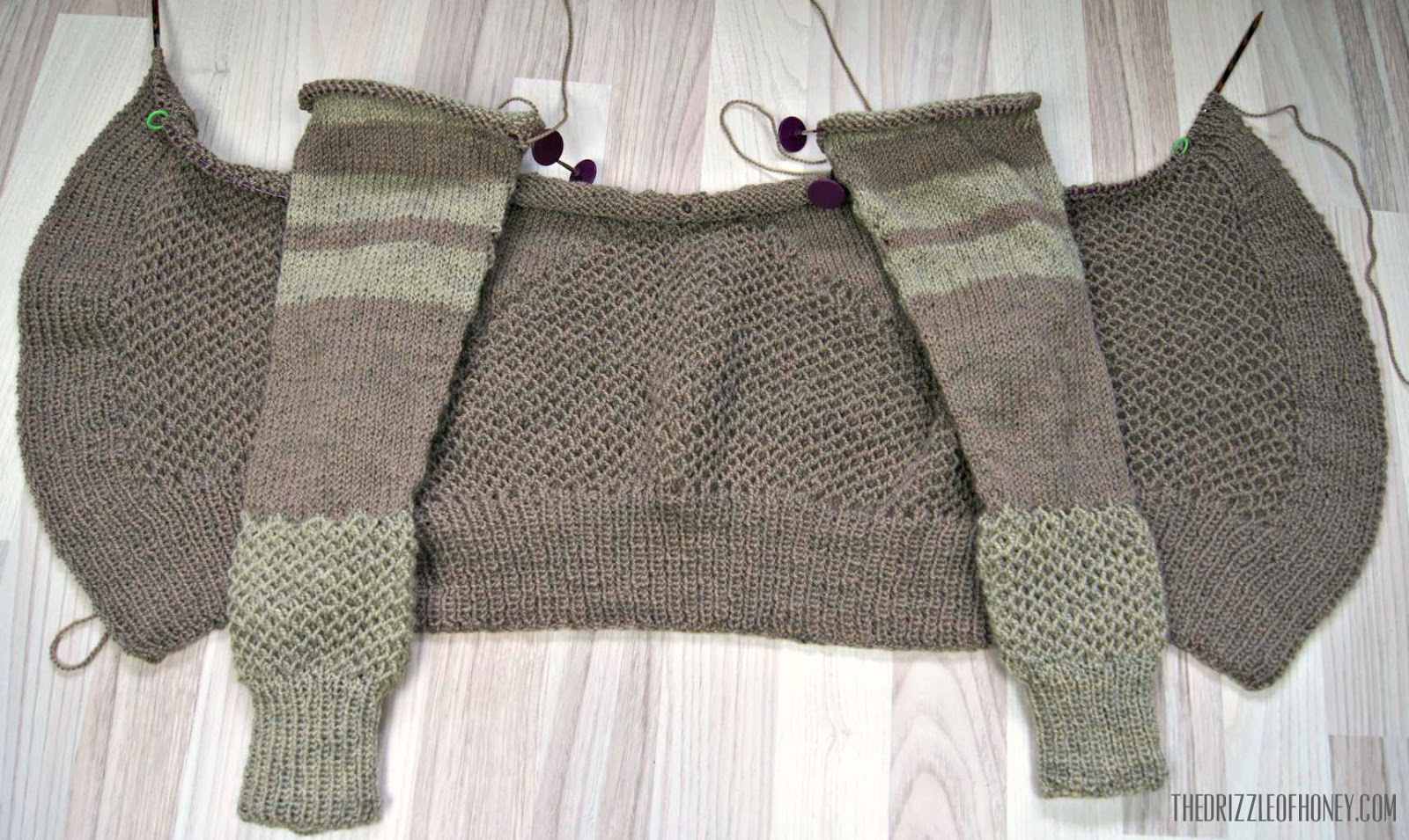 The Drizzle of Honey WIPWednesday How to join sleeves and body