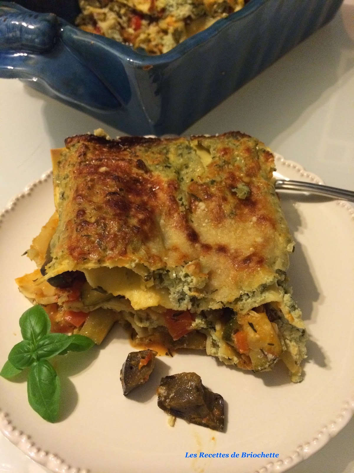 Les Recettes de Briochette Lasagnes aux légumes, ricotta et pesto