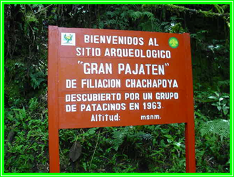 LETRERO EN EL PARQUE NACIONAL DEL "RIO ABISEO"