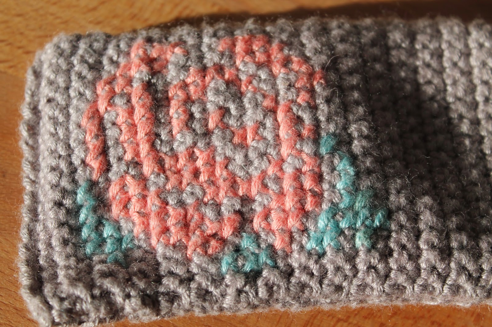 Cross stitch on crochet