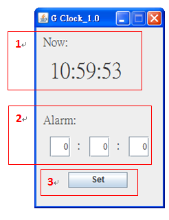 java program alarm clock