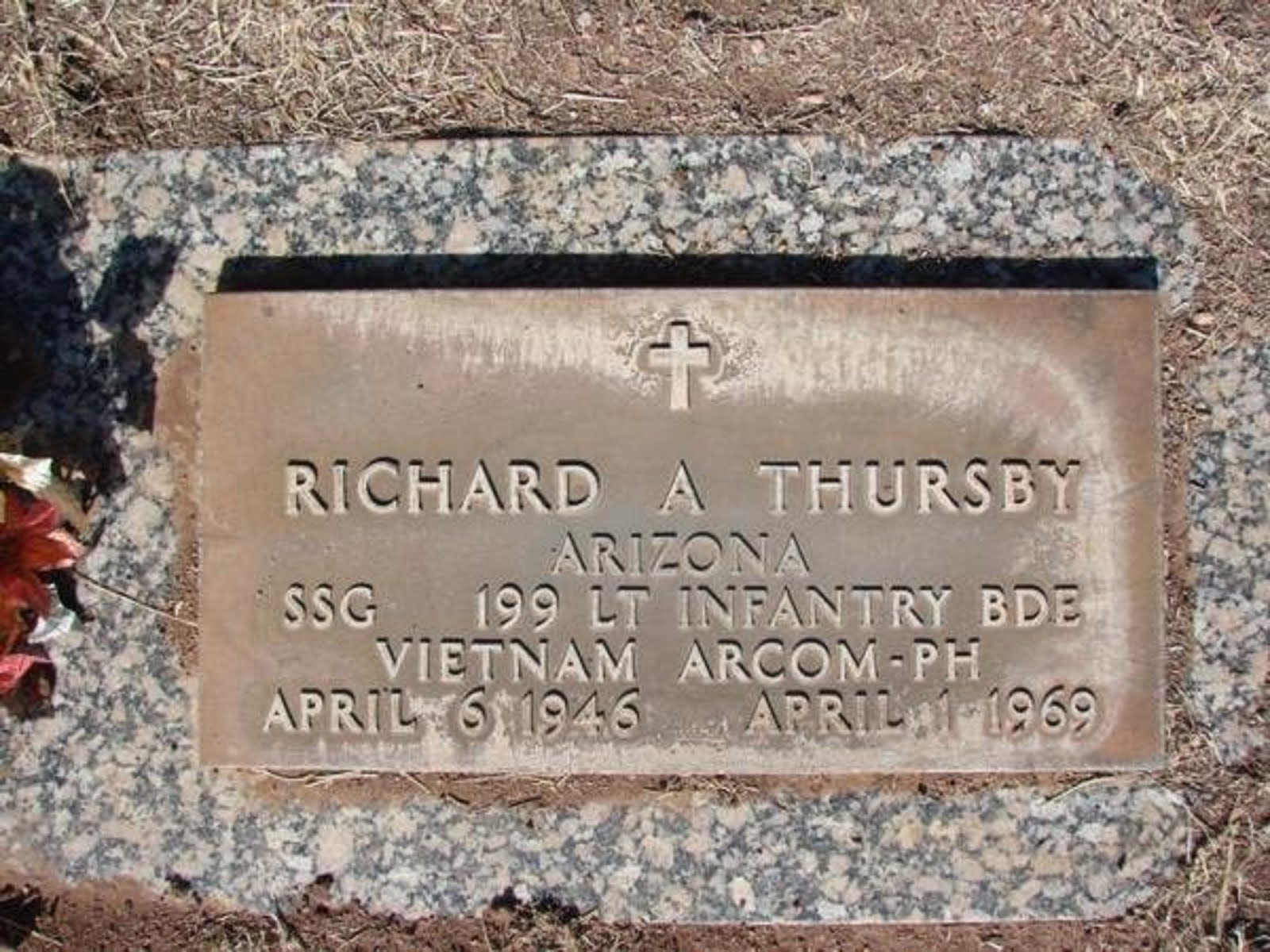 .SGT RICHARD ALLEN THURSBY - MY SQUAD LEADER - WAS KILLED RIGHT IN FRONT OF ME THAT NIGHT
