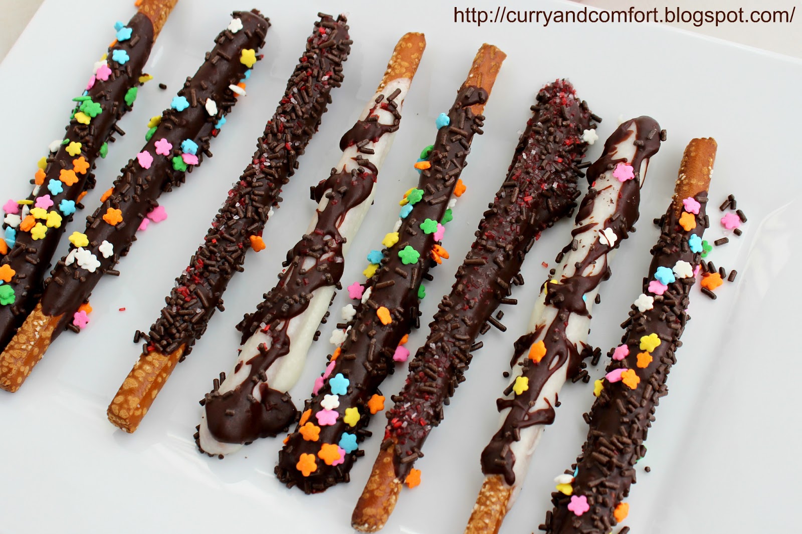 Kitchen Simmer Chocolate and Candy Covered Pretzel Rods