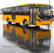 Volvo 7900 range transit bus, but painted school bus yellow. (img volvo bus)