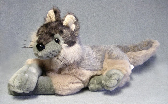 real stuffed wolf
