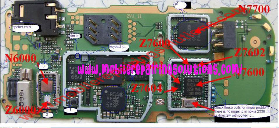 mobile repairing solutions check shorting in nokia 2330