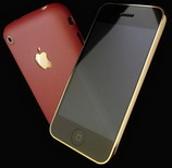 Goldstriker's 24-carat gold iPhone with red grain leather