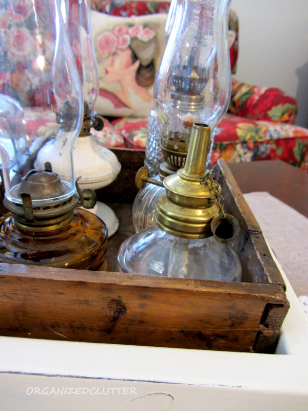Decorating with Collections Oil Lamps Organized Clutter