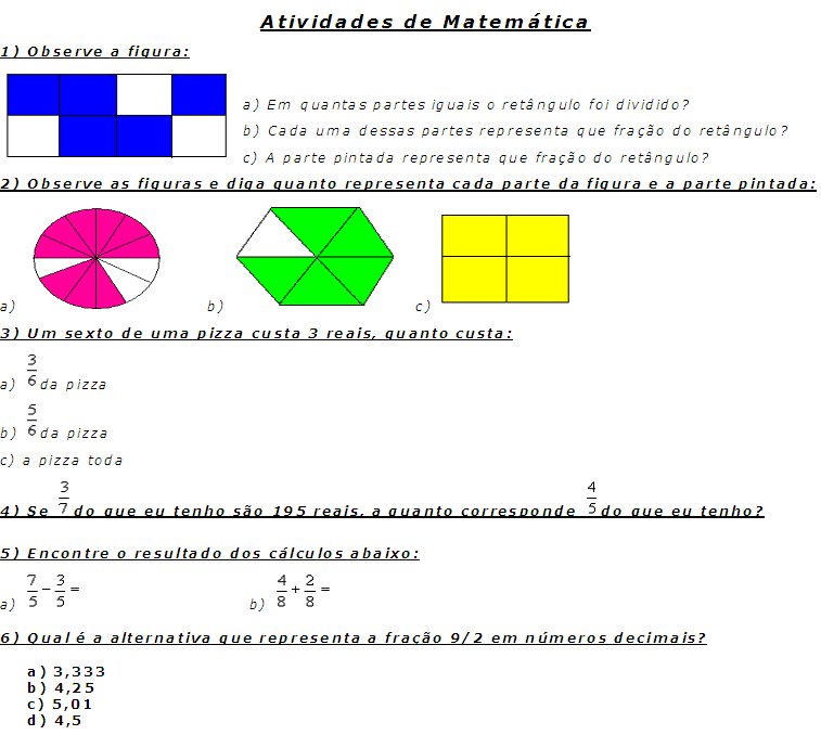 6º ANO - MATEMÁTICA - FRAÇÕES