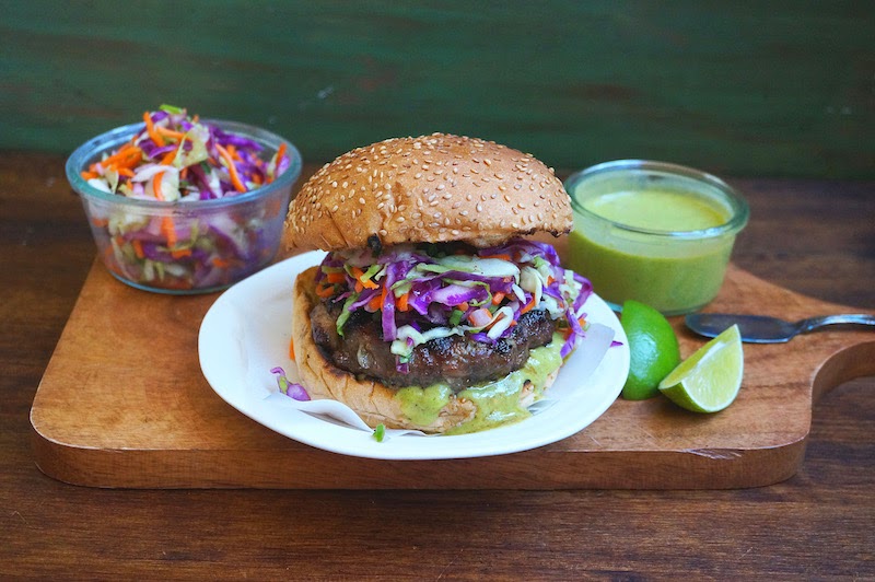 Lemongrass Beef And Shrimp Burger