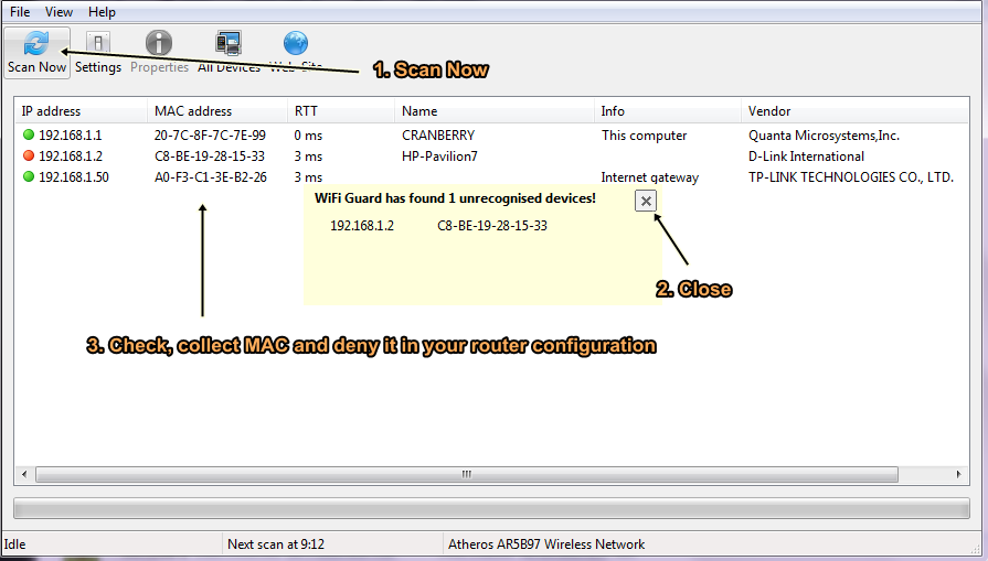How to know passphrase for mac address on android