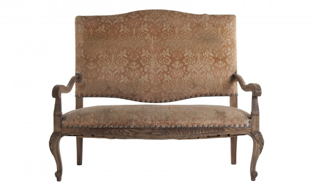 Antique Settee via Jayson Home as seen on linenandlavender.net - http://www.linenandlavender.net/p/antique-vintage-finds.html
