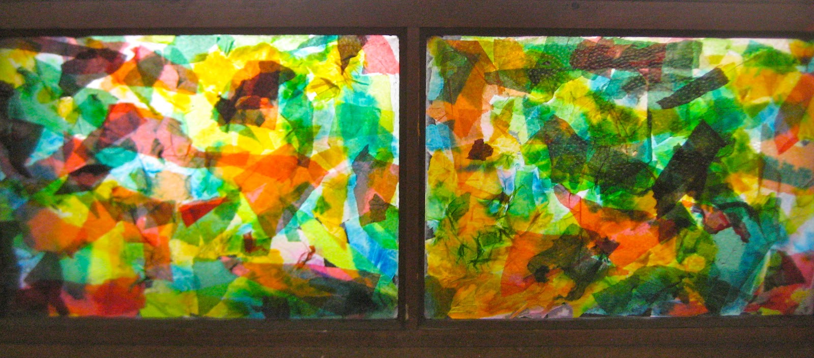 Experiments in Art Education Tissue Paper Windows