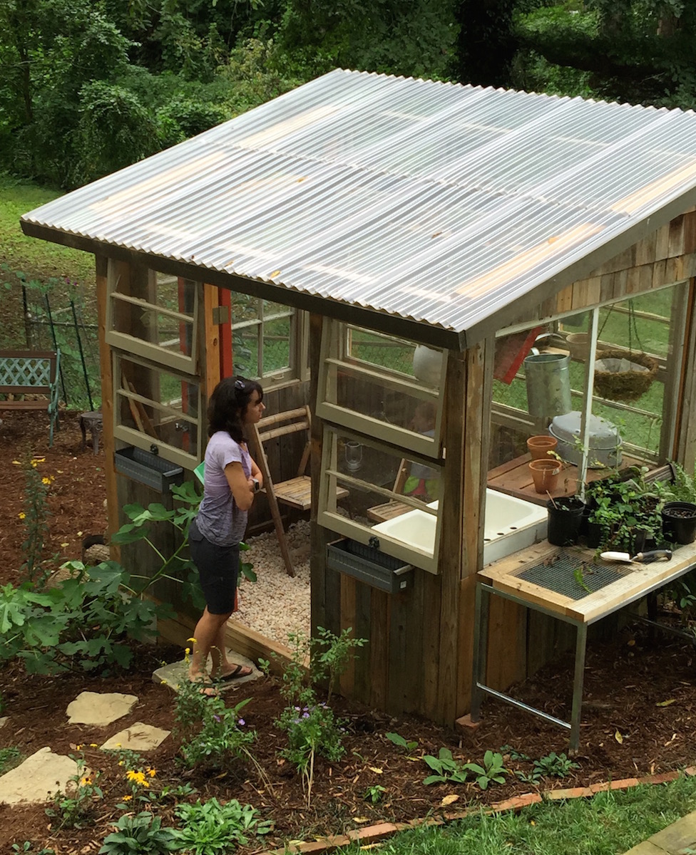 Natural Gardening Potting sheds, benches, and other thoughts