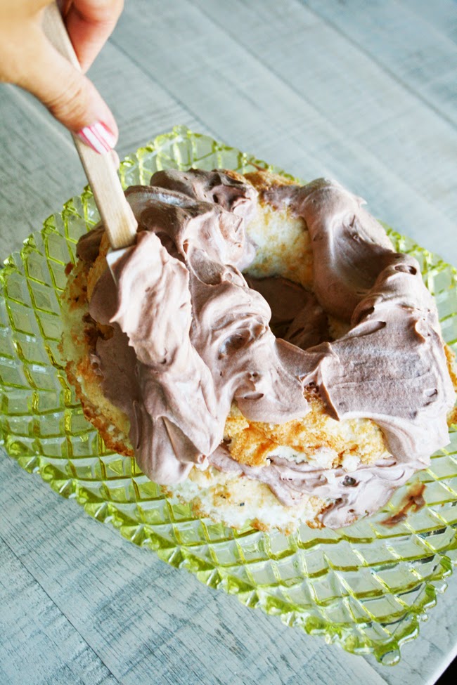 The Color Issue Angel Food Cake Meets Chocolate Pudding...