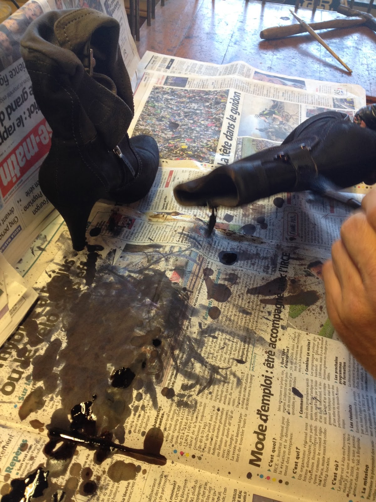 cordonnerie maroquinerie bagagerie sellerie: Comment teindre des chaussures  en  Daim  Veau Velours, Nubuck, Etc
