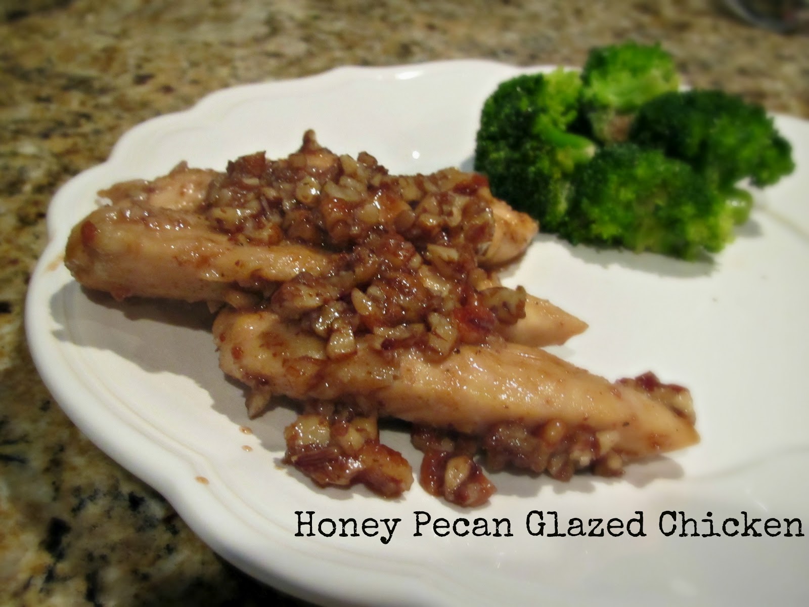 Of Babies and Bulldogs Honey Pecan Glazed Chicken