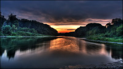 Widescreen Full HD Size Nature Lake Water Mountains Donau Sunrise Wallpaper Pictures