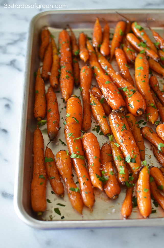 33 Shades of Green Weekend Kitchen Balsamic Glazed Roasted Carrots
