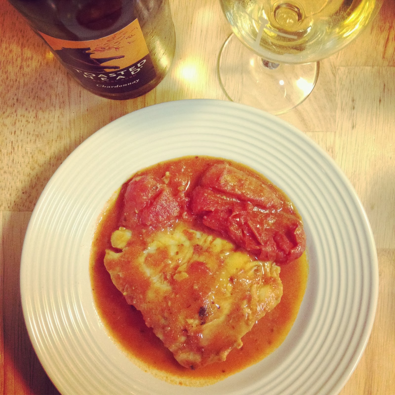 The Lush Chef Poached Halibut with Tomato & Saffron