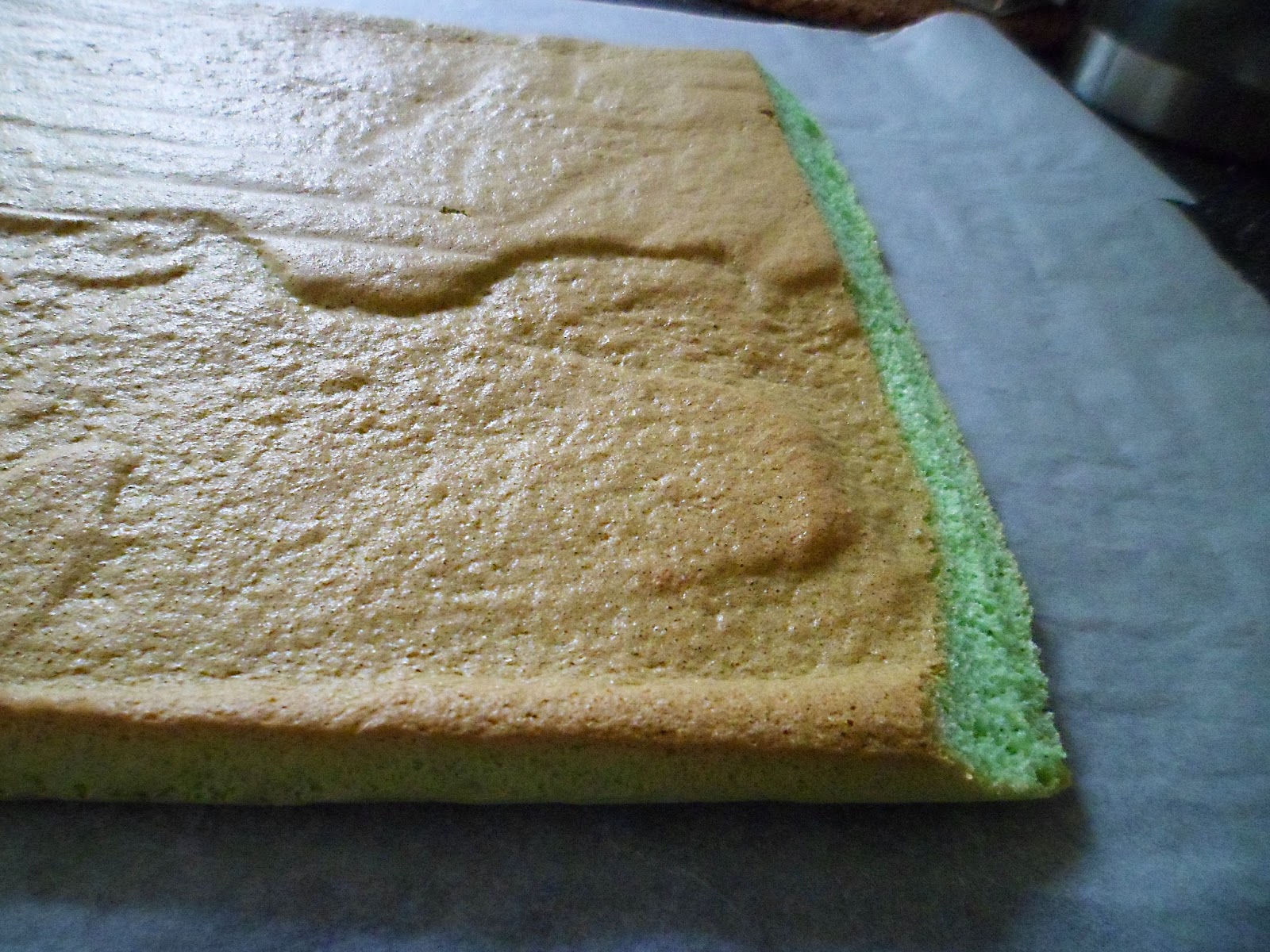 Pandan Red Bean Deco Roll Cake Recipe