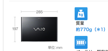 vaio pro 11インチのサイズ