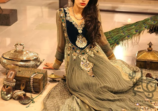 Zahra Ahmad Stylish New 2013-14 Winter Party Wear Dresses Collection For Women & Girls Zahra Ahmad Stylish New 2013-14 Winter Party Wear Dresses Collection For Women & Girls