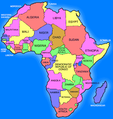 Afrique Carte Monde Avec Pays