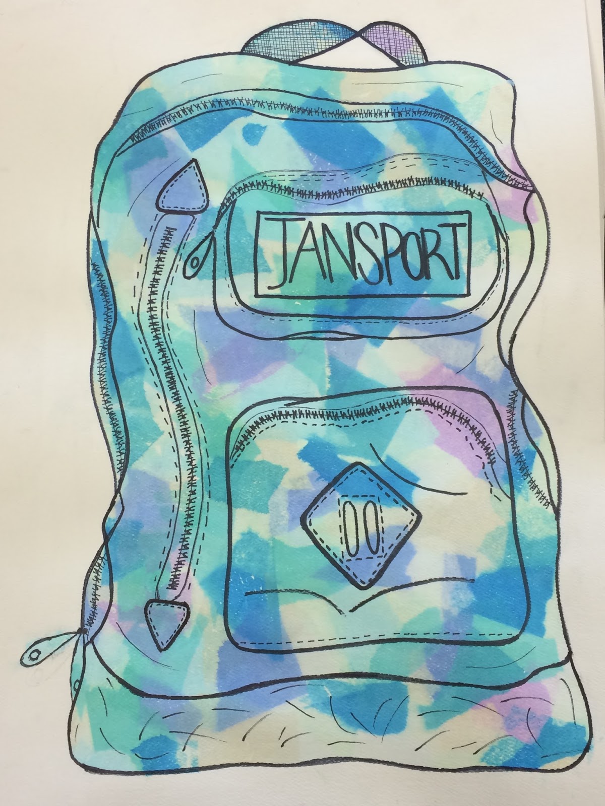 Mrs. Wille's Art Room Advanced Art Backpack drawings