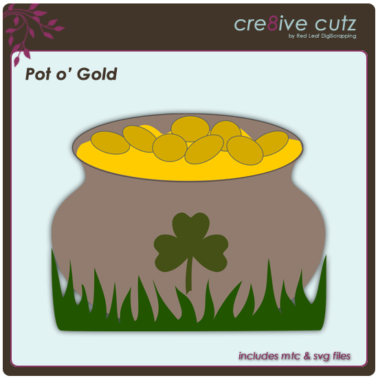 Cre8ive Cutz 3d Svg Cutting Files For Electronic Cutting Machines Free Svg Cutting File Pot O Gold