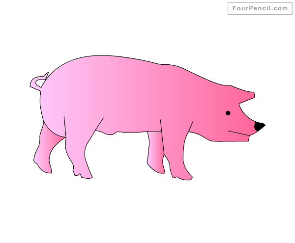 How to draw Pig easy steps - slide 4