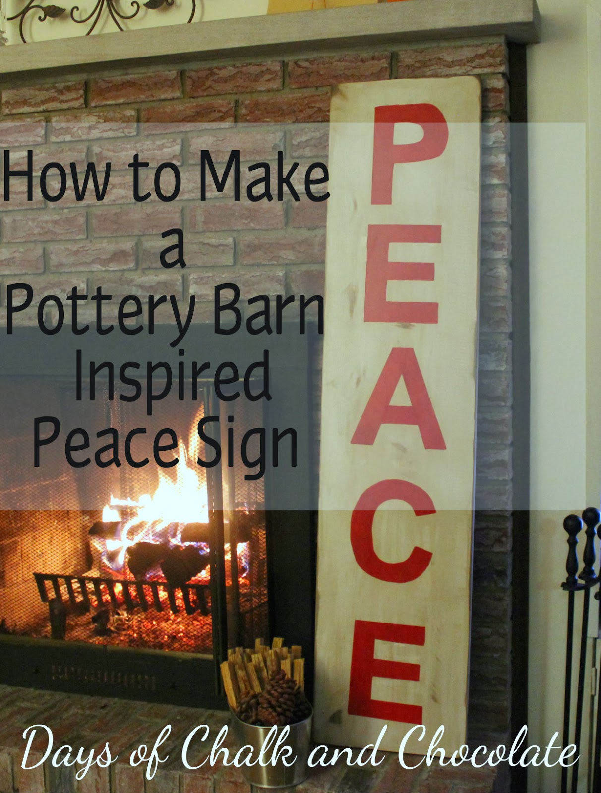 How To Make A Pottery Barn Inspired Peace Sign Days Of Chalk