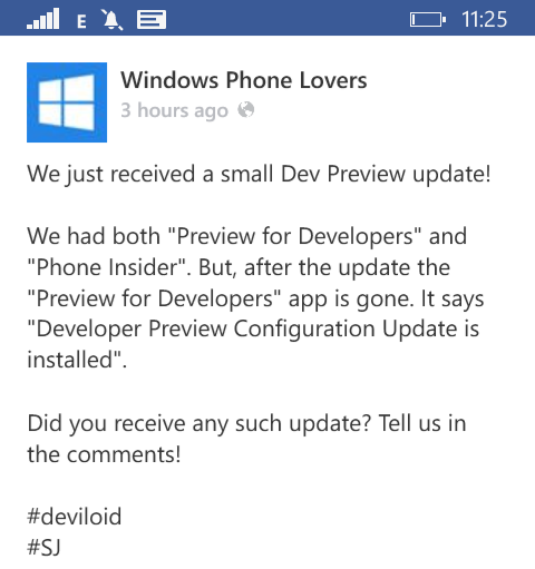 Windows Phone Lovers on Facebook