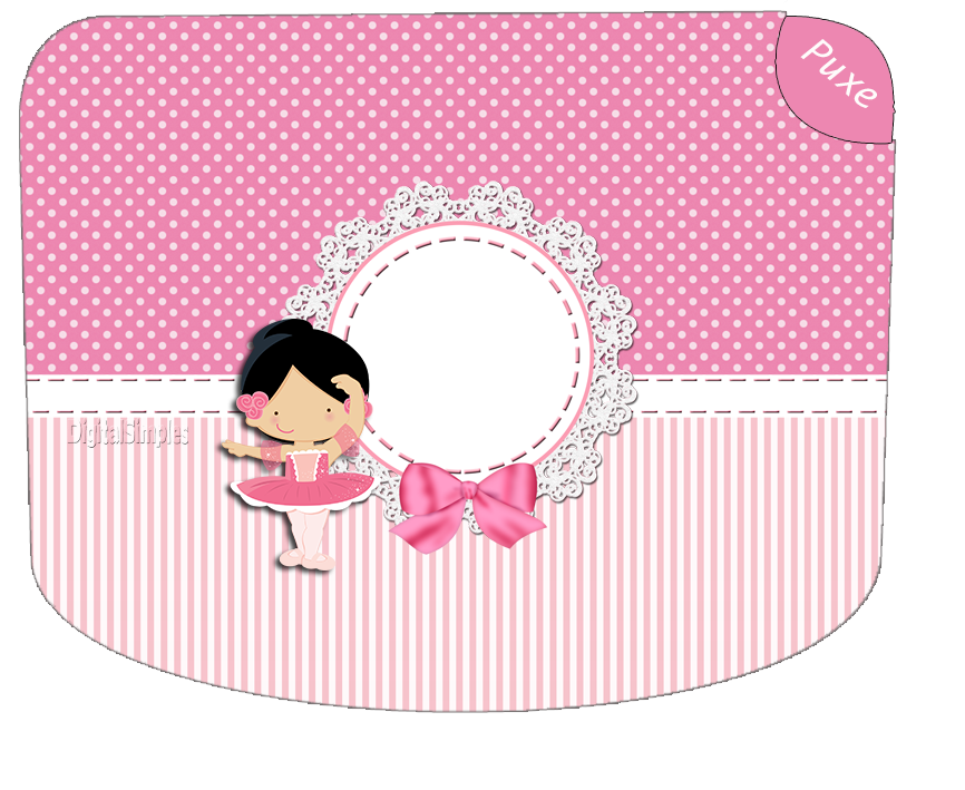 Kit de Personalizados Tema"Bailarina Rosa" para Imprimir Artesanato Brasileiro No Exterior ~ Kit de Personalizados Tema"Bailarina Rosa" para Imprimir