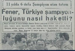 1950 ŞAMPİYON FENERBAHÇE