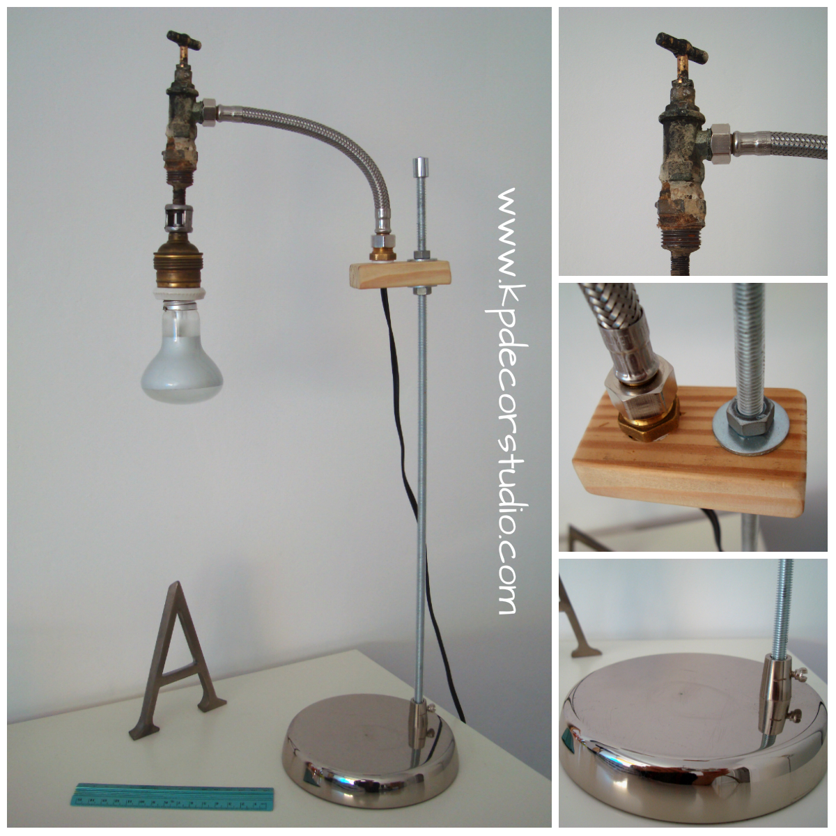 KP Tienda Vintage Online: Original lámpara artesanal de escritorio