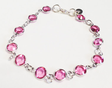 Pink Crystal Rounds Bracelet Pink Pink Crystal Rounds Bracelet Macee Leigh Swarovski Collectuon
