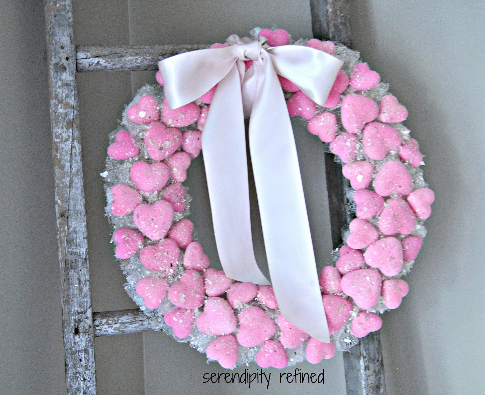 Serendipity Refined Blog Dollar Tree Valentines Day Heart Wreath Tutorial