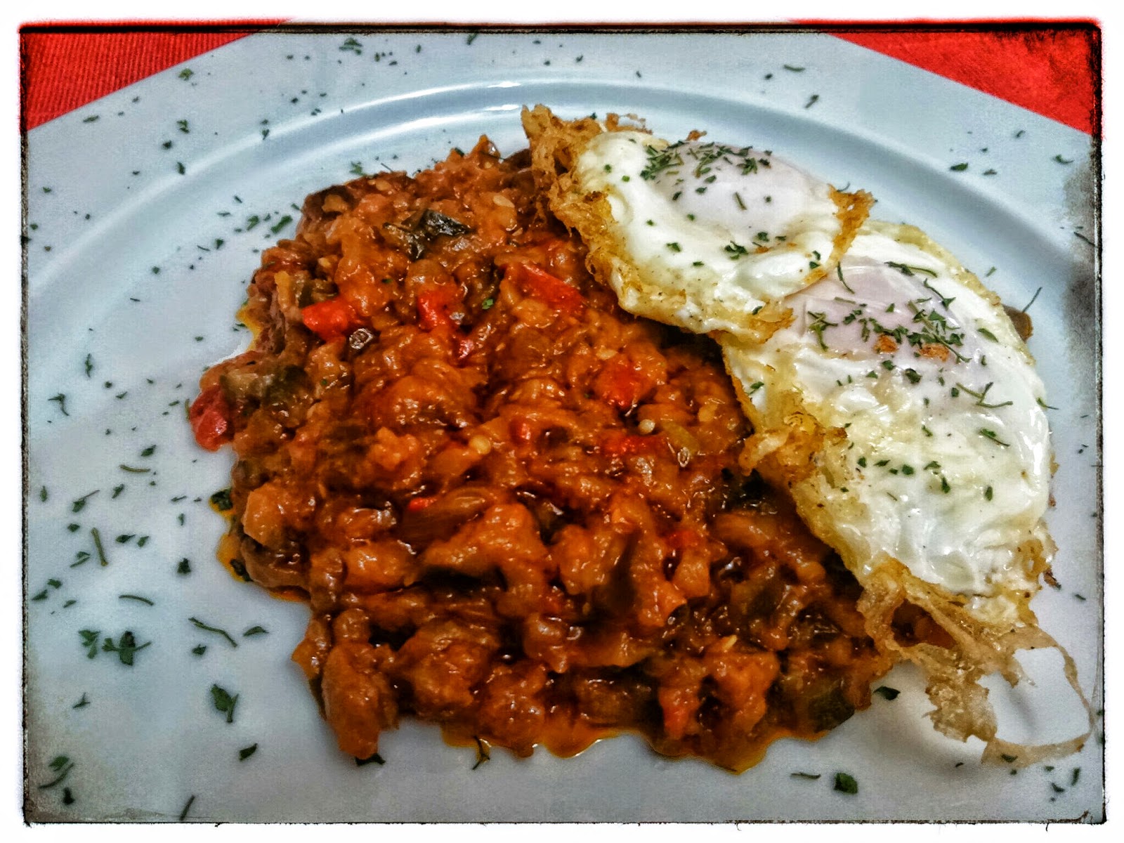 Pisto Manchego Con Huevos Fritos