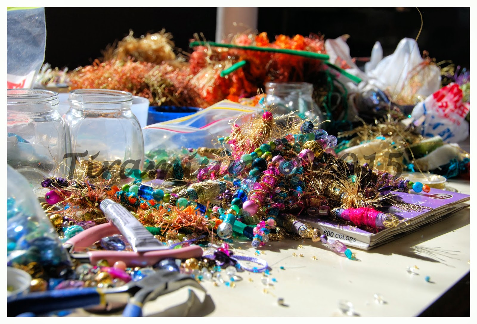 TiramiSue FABRIC BEADS AND GLITTER STICKS