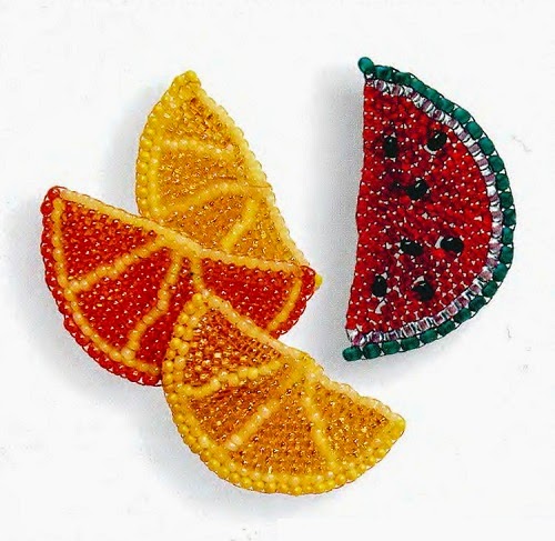 Beside Crochet بطيخ بالخرز Beaded Watermelon