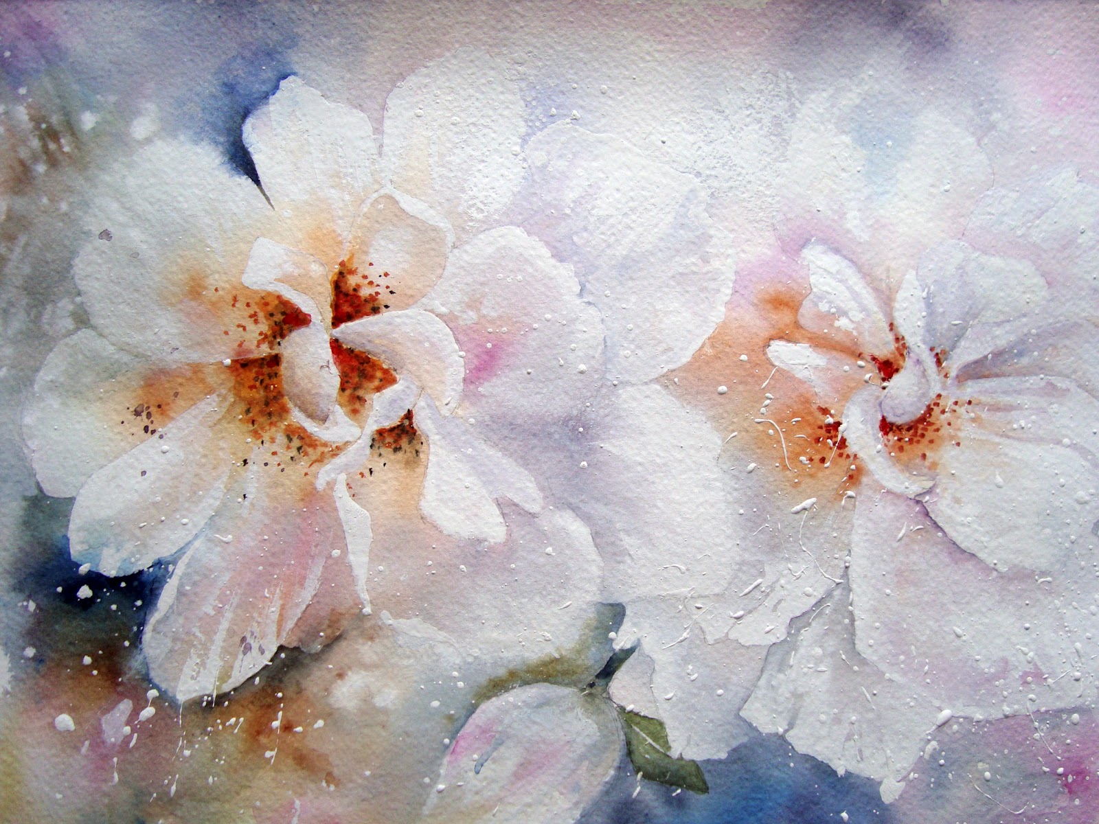 Watercolour Florals Use Of Gouache